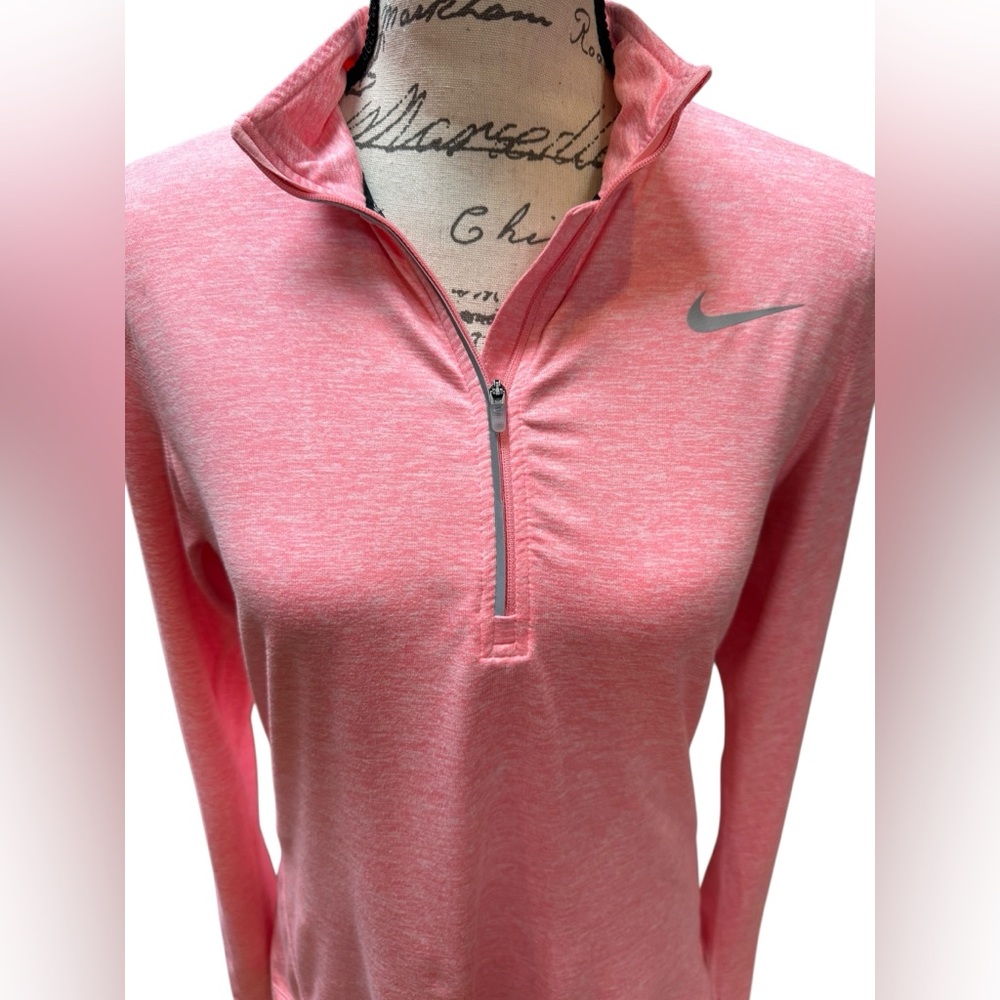 Nike Dri Fit Women's Long Sleeve Running Top Pink Size Medium - Picture 2 of 10